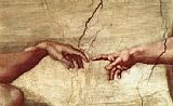 Creation of Adam hand by Michelangelo Buonarroti